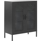 Opbevaringsskabe Beliani Steel Sideboard Black Storage Cabinet