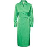 Grøn - L Kjoler Y.A.S dame kjole YASSIGNE Poison green