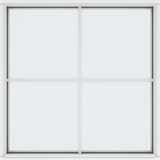 Hvide - Trippelt-ruder Faste vinduer Klar FK4_151 Aluminium, Træ Fast vindue Vindue med 3-lags glas 40x40cm