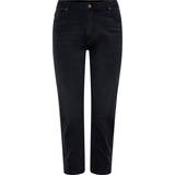 48 - Dame - Høj talje Jeans Only Careneda Curve High Waist Ankle Mom Jeans - Black