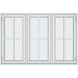 1-fag - Hvide Sidehængte vinduer Klar BH3-12R_138 Aluminium, Træ Sidehængt vindue Vindue med 2-lags glas 119x75cm