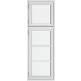 2-fag - Hvide Sidehængte vinduer Klar DB1-4_138 Træ Sidehængt vindue Vindue med 2-lags glas 41x110cm