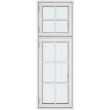 2-fag - Hvide Faste vinduer Klar DB1-10_151 Aluminium, Træ Fast vindue Vindue med 2-lags glas 41x120cm