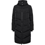 Nylon - Oversized Overtøj Pieces Jamilla Puffer Jacket - Black