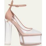 37 ⅓ - Pink Sandaler med hæl Valentino Garavani Tan-go Clear Ankle-Strap Platform Sandals TRASPARENTE/ROSE 10B
