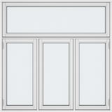 Hvide - Trippelt-ruder Sidehængte vinduer Klar SH3-4_151 Træ Sidehængt vindue Vindue med 3-lags glas 19x105cm