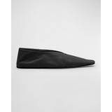 Jil Sander Dame Lave sko Jil Sander Leather ballet flats black