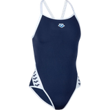 48 - Blå - Åben ryg Tøj Arena Women's Icons Super Fly Solid Swimsuit - Navy White