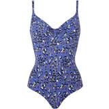 Chantelle Dame Badedragter Chantelle EOS Underwire Swimsuit - Blue Pattern