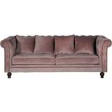 Chesterfield sofaer - Pink Venture Design Velvet Pink Sofa 217cm 3 personers