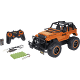 Carson Firehjulstræk (4WD) Fjernstyret legetøj Carson 1:12 Jeep Wrangler 2.4G 100% RTR orange R/C Spielzeugauto, Mehrfarbig