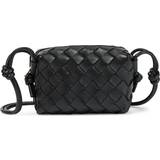 Bottega Veneta Womens Black Loop Intrecciato Leather Cross-body bag