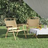 VidaXL Campingstole vidaXL Camping Chairs 2 pcs Beige 54x43x59cm Oxford Fabric