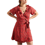 Superdry Viskose Kjoler Superdry Summer Wrap Dress - Red