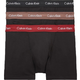 Calvin Klein Cotton Stretch Trunks 3-pack - Bright Camel/Black/Red Carpet