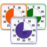 Time Timer Rollelegetøj Time Timer Original 60-Minute Wind Up Set, Assorted Colors, 3/Set TTMTT08BSEC3W Quill