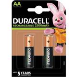 Batterier - Genopladelige standardbatterier - Sort Batterier & Opladere Duracell AA Rechargeable Ultra 2500mAh 2-pack