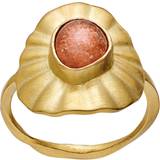 Vielsesringe Smykker Maanesten Lotus Ring - Gold/Moonstone