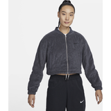 Nike Quiltet Sportswear-jakke frotté til kvinder grå