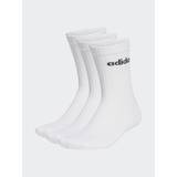 Adidas Sort Undertøj adidas Linear Crew Cushioned sokker, par White Black