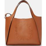 Stella McCartney Tasker Stella McCartney Womens Pecan Perforated-logo Faux-leather Tote bag