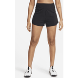 Nike Dame Shorts Nike Bliss Dri-FIT-fitnessshorts med indershorts 8 cm med høj talje til kvinder sort