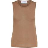 Selected Dame Toppe Selected Femme Slfmoon Sl Knit Top Tanktoppe Tigers Eye