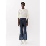 Chloé Blå Bukser & Shorts Chloé Cropped flared jeans Blue 100% Cotton