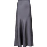 Dame - Lange nederdele Neo Noir Vicky Heavy Sateen Skirt - Dark Grey