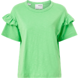 44 - Dame - Grøn T-shirts & Toppe Selected Økologisk Bomuld Flæse T-shirt Grøn