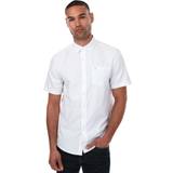 FARAH Hvid Tøj FARAH Men's Mens Drayton Short Sleeve Shirt White