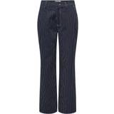 Only Hvid Bukser & Shorts Only Nehva Jeans - Dark Blue/White Striped