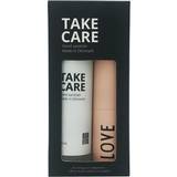 Rejseemballager Hånddesinfektion Design Letters Take Care Hand Sanitizer Set Nude Love 2-pack