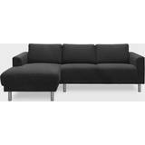 Grå Møbler Cleveland Left Facing with Chaise Longue Sofa 231cm 3 personers