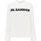 Jil Sander Dame Overdele Jil Sander Womens Logo-print Relaxed-fit Cotton-jersey T-shirt