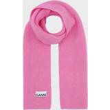 Dame - Pink Halstørklæde & Sjal Ganni Pink Logo Scarf 892 Wild Orchid UNI