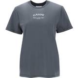 Ganni Læderjakker Tøj Ganni Basic Jersey Relaxed T-shirt Volcanic Ash