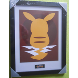 Blå Billeder Pokémon Pikachu Silhouette Print Framed Art