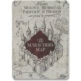 Brugskunst Logoshirt Harry Potter Tin Sign Marauders Map Plakat