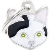 MyFamily Katte Kæledyr MyFamily White and Black European Shorthair Cat ID Tag