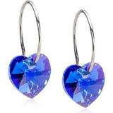 Blomdahl Nt Heart Sapphire Øreringe Titanium med Krystal