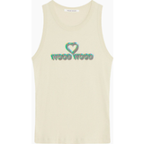 Wood Wood Dame T-shirts & Toppe Wood Wood Nicole Rib Vest Soft Sand Beige