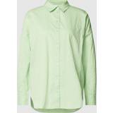 Bomuld - Dame - Grøn Skjorter SELECTED FEMME Emma-Sanni LS Shirt Pistachio Green