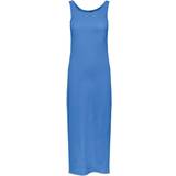 Blå - Lange kjoler - Polyester Pieces dame kjole PCLUNA Marina