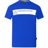 Aquascutum S Overdele Aquascutum Block Brand Logo T-shirt - Blue
