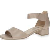 Caprice Beige Hjemmesko & Sandaler Caprice womens sandals beige ladies nappa leather easy fasten heel