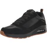 Herre Sneakers Skechers Men's Uno Stacre Black Leather/Synthetic/Textile