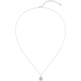 HUGO BOSS Medallion Necklace - Silver/Transparent