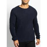Replay Dame Sweatere Replay Hyperflex Cotton Heavy-Knit Crew-Neck Jumper, Navy