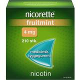 Nikotintyggegummi Håndkøbsmedicin Nicorette Fruitmint 4mg 210 stk Tyggegummi